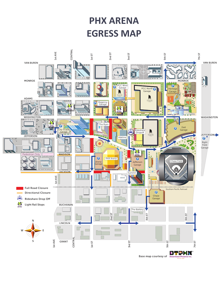 Phx Arena Egress Map